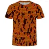 T-shirts pour hommes mode Camouflage impression 3D décontracté à manches courtes T-shirt matériau doux col rond en vrac vêtements de sport