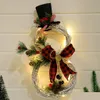 2016 Led Strings Xmas Wreath Hanging Pendants Wall Ornament Snowman Tree Pattern Kids Present Home Decoration Party Drop Delivery Lights Dhbvg