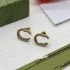 Brev dubbel g logotypdesigner örhänge örhänge lyxiga kvinnor mode båge smycken metall ggity crystal pärla örhänge gyyy