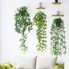 Fleurs décoratives 3 pièces plantes suspendues artificielles avec Pots plante lierre de vigne pour décoration murale de jardin intérieur extérieur