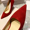 Talons aiguilles marque chaussures de bureau pour femmes escarpins de créateur robe rouge en cuir véritable strass mocassins de banquet sexy et polyvalents taille multicolore 35-41