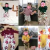 Conjuntos de roupas 0-24m Born Baby Girls Baby Ruffle T-Shirt Rodper Tops Leggings Presshits Roupas de roupas de manga comprida Roupas de inverno 230317