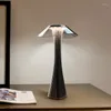 Tischlampen Canton Tower LED-Kartell-Lampe 3 Farben Touch-Dimmung Augenschutz Lesebeleuchtung USB-Aufladung Nachttisch