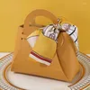 Present Wrap Creative Small Leather Gift Box med bandbröllopsgavare och godislådor för födelsedagsfestleveranser Chokladpaket
