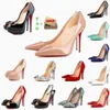 2023 Elbise Ayakkabı Kırmızı Dipler Yüksek Topuklu Lüksler Kadın Platform Kadın Tasarımcılar Peep-Toes Sandalet Seksi Sinlu Ayak Parçası Kırmızılar Sole 8cm 10cm Sneaker