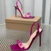 Gianvito Rossi Ribbon Candy zielony sandał 10,5 cmwomen luksusowy Cleo Crystal High Heels Przezroczysty Pvc Stiletto Sandal Sandal Pasku