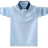 Kids Shirts Kids Boys Polo Shirt Fashion Brand Design Kinderen Casual Long Sleeve Tops For Teen Boy 4 6 8 10 12 14 jaar Kleding 230317