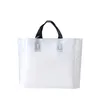 Shopping bag in plastica personalizzata con manico Stampa personalizzata Borse per abbigliamento Drogheria A391