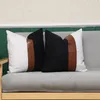 Печелочная чехла для подушки с полосатой кожаной подушкой современные роскошные декоративные броски для дивана для дивана гостиная
