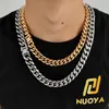 Chains 14/16/18mm Miami Cuban Link Chain For Men 18K Gold Plated Stainless Steel Hip Hop Rapper Necklace