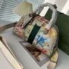 Handtaschen Bowlingsack Blumen und Pflanzen Muster Kreuzkörper Schulter Unterarmtaschen Hobo Frauen Messenger Beutel Echtes Leder Dame Einkaufshandtasche Handtasche Ebene einfach