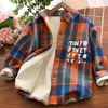 Kids Shirts Baby Boys Plaid Shirt Jacket Cotton Warm Child Shirt Thick For Boy Clothing Outfit Oversized Winter Spring Fall Baby Clothes 230317