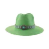 Beach Hat Straw Hat Hats for Women Western Cowboy Band Belt Vintage Luxury Summer Women's Hat Panama Solid