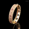 Bangle Fashion Classic Golden Women Size Full Around Zircon Wedding Armband of Briday Bijoux Dubai Ms Jewelry