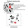 Fonds d'écran 2 pièces femmes lèvres rouges yeux papillon dessin animé Stickers muraux fond salon chambre décoration murale