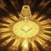 Lampes de table USB/Rechargeable Diamant Lampe Cristal Projection Veilleuses Chambre Chevet Bar Décoration Luminaires