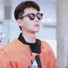 Solglasögon 2023 Nya högkvalitativa familjens nya mode ögonbrynsformade fyrkantiga halvbågar driver Wu Lei Yu Wenles samma solglasögon GG0382S