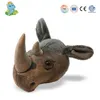 Wall Decor CREATIVE forest animals wild for children room design Wall decoration Animal Head Rhinoceros plush stuffed toys 230317