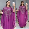 Etniska kläder Abayas för kvinnor Dubai Luxury Chiffon Boubou Muslim Fashion Dress Caftan Marocain Wedding Party Eccesions Djellaba Femme 230317