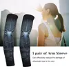 Knie pads elleboog 1Pair motorfietsomslag buiten sport fietstarm mouw ademende unisex uv bescherming voetbal Running voor zomer sportschool c