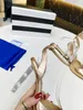 2023 Summer Patent Leather Sandals Popular Heel Gold Plated Carbon Nude Black Red High Heels Gladiator Wedding Party Sandals Strap Box.EU35-42