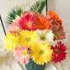 Dekorativa blommor konstgjorda gerbera pu material diy garland blomsterhandlare falsk för bröllop blommor grenparty hemtillbehör