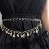 أحزمة سلسلة الخصر WOMNE Multilayer Tassel Belt for Dress Jean Skirt Leather Braide No.5 Pendant Belt Female 230316