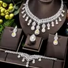 Necklace Earrings Set GODKI High Quality Gorgeous Sparkly Luxury Bangle Ring Jewelry For Noble Brides Wedding Jewellery