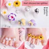 Nail Art Kits ELECOOL 8pcs Soft Silicone Toe Separator Foot Finger Divider Form Manicure Pedicure Care Flower Holder Accessory Tool