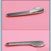 Spoons Factory Curved Cosmetic Spata Scoops Makeup Mask Spatas Facial Cream Spoon For Mixing And Samplingrose Gold/Sier/Gold Drop De Dhxy7