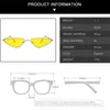 Solglasögon yrco 2023 färgglad triangel för kvinnor modedesign märkesglasögon legering ram akryl lins strand resor gåvorsunglasses