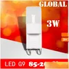 2016 LED -lampen G9 Crystal Kroonluchter BBS Dimmable Lamp 3W Licht kralen Pardew Ceramic BB 85265V 110V 220V Energiebesparing 2014 Drop Delivery DHPSL