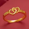 Ringen voor vrouwen vergulde sierlijke gouden sieraden vrouw roestvrijstalen ringen luxe designer accessoires voor vrouwen mode gouden ring yw001521