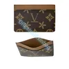 Mini porte-cartes M60703 Porte-clés Porte-monnaie 3 fentes de crédit Couverture Homme classique gaufrage Sacs à fleurs marron Femmes pochette viutonity Cuir véritable louiseity luxe