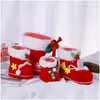 Decorazioni natalizie 4 dimensioni Decorazioni per la casa Scarpe da stivale di Babbo Natale Calza Bambini Bambino Caramelle Porta regali Borse Decorazione albero di Natale1 Goccia Dh6Hi