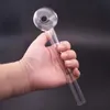 Günstigste Jumbo Glas Ölbrenner Rohr 8 Zoll 50mm Rauchen Schüssel Bubbler Hand Glas Rohr Rauchen Wasser Rohr für Shisha Bong Rauchen Zubehör