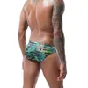 Underpants 3Pack Summer Men's Swimming Trunks Bathing Suit Bikini Pool Shorts Briefs Swimsuit Sexy Low Waist Printed Underwear