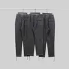 2023 High Street Fashion Brand Presentmen's Pants Blanks Washed in Grey Made grundläggande ritade smala monterade byxor Svett Lång byxtroende