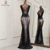 Sukienki imprezowe seksowne głębokie w stylu dekoltu syrenki wieczorowe sukienki vestidos Formalizacje vestidos de fiesta szat de soiree de Mariage 230316