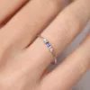 Band dunne sierlijke ringen voor vrouwen elegante mini 3 kleur kristal zirkon klein eeuwigheid stapel ring mode sieraden kcr065 g230317