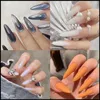 Nail Art Kits 100Pcs Quick Building Mold Tips Dual Forms Finger Extension UV Extend Gel Stiletto Nails
