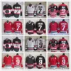 Película Vintage Hockey Jersey Retro CCM Bordado 9 Bobby Hull Jersey 7 Tony Esposito 38 Ryan Hartman 61 Stanley Cup Rojo Blanco Negro Jerseys