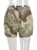 Pantaloncini da donna Joskaa Camouflage Moda donna Elastico in vita Pantaloni a gamba dritta Estate Casual Pantaloni femminili Sexy Streetwear 230317