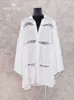 Freizeitkleider Damen Badeanzug-Vertuschungen Mandarin-Ärmel-Kaftan-Strand-Tunika-Kleid Robe de Plage Solid White Pareo Strand-Vertuschungen #Q429 W0315