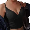 Camisoles réservoirs femmes été fleur grande taille gilet culture sans fil soutien-gorge femme Lingerie Sexy col en v sous-vêtements fille caraco haut