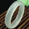 Bangle Fashion Women&#39;s Natural Afghan Jadeite Silk Bangles White Chalcedony Cuff Jewelry Wholesale