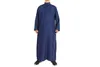 Etnische kleding moslim mode Midden -Oosten mannen met lange mouwen Arabische bemanning nek islamitische vaste kleur kaftan maxi dubai jubba thobe abaya 230317