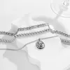 Tour de cou argent multicouche perles longue chaîne collier Punk Portrait pendentif pour femmes hommes chaînes en métal Hip Hop Goth bijoux cadeau