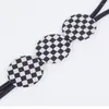 Pendant Necklaces Gothic Black White Plaid Necklace Metal Alloy Lattice Long Punk Clothing Decorations Mothers Day Jewelry Gift