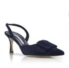 Designer Dam pumps Maysli Sandaler Slingback Skor Dam spetsad tå Pumps Spänne-detalj Dam Sexig Fest Bröllop Stiletto Höga klackar EU35-43 Box